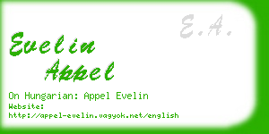 evelin appel business card